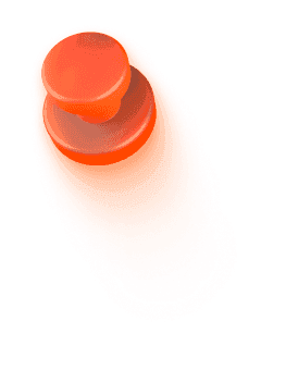 Orange pushpin